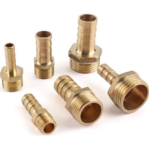 Brass hose pipe joint sleeve 4 6 8 10 12 tower 1/8” 1/4” 1/2” 3”” BSP male thread copper fitting pneumatic fitting
