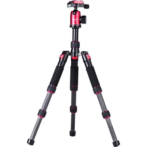 Manbily Light weight Carbon Mini Tripod Portable Compact Desktop Macro Photography Tripod with CNC Ball Head For Canon Nikon