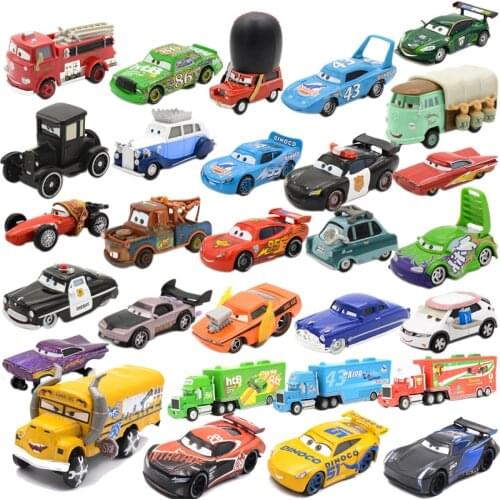 Disney Pixar Cars Toy Vehicles Miss Fritter The King Mater Lightning McQueen Jackson Storm Cruz Ramirez Metal Car Model Kid