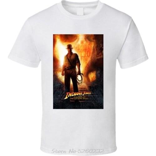 Indiana Jones And The Kingdom Of The Crystal Skull T Shirt Men Brand Clothihng Top Quality Fashion Mens T Shirt Tees Streetwear