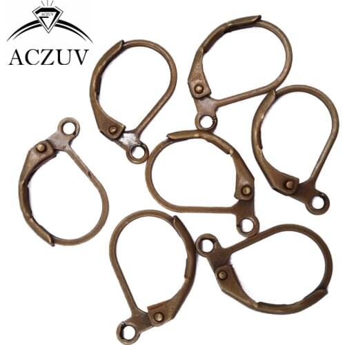 Wholesale 1000pcs 10x15mm Antique Bronze Metal Tone French Leverback Earring Hooks Findings Earring Clasps Earwires EGPJ006