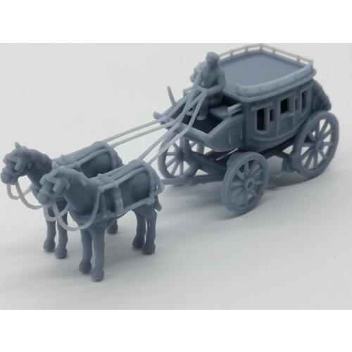 Outland Models Old West Carriage / Wagon - Stagecoach 1:87 HO Scale Scenery Vehicle