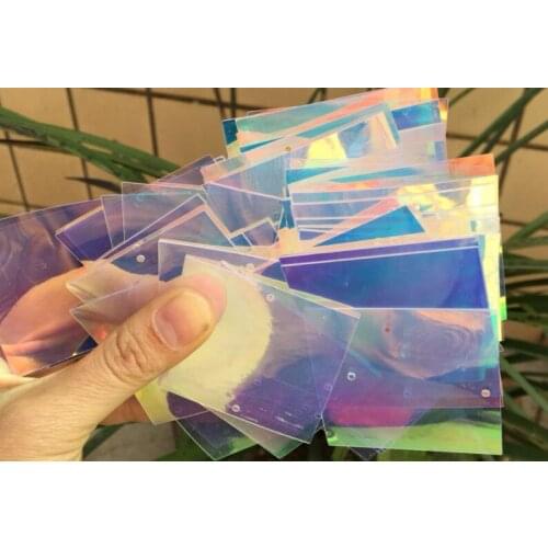 Sewing supplies 50*50mm Four-hole Golden Bright White Square Segments Wedding Pearl Pieces sequins