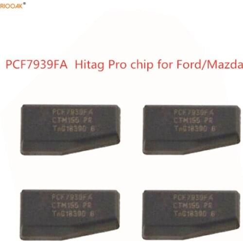 RIOOAK New Car Key 100PCS PCF7939FA 128Bit Carbon Transponder Chip HT Pro For Ford Edge Fusion Ecosport Mustang Cobra MKZ Mazda