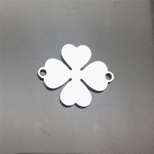 Handmake Jewelry Diy Design Part 5pcs Hearts Clover Pendant For Jewelry Necklace Making Diy Findings