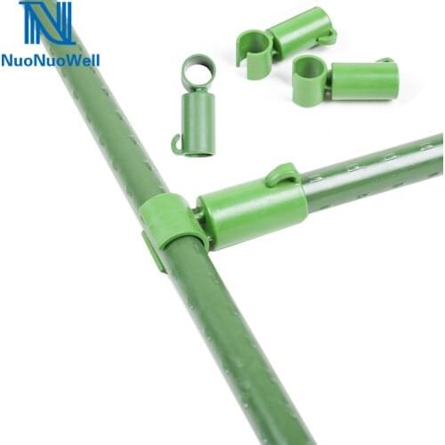 50pcs-Pack Agricultural Greenhouse Plant Growing Support Shelf Bracket Connector For 16mm Pipe Garden Top Pillars Fixed Joint