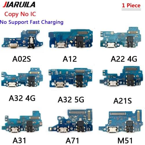 USB Charging Board Connector Poet Flex Cable With Microphone Module For Samsung A02 A02S A12 A21 A21S A31 A32 A41 A51 A70 A71