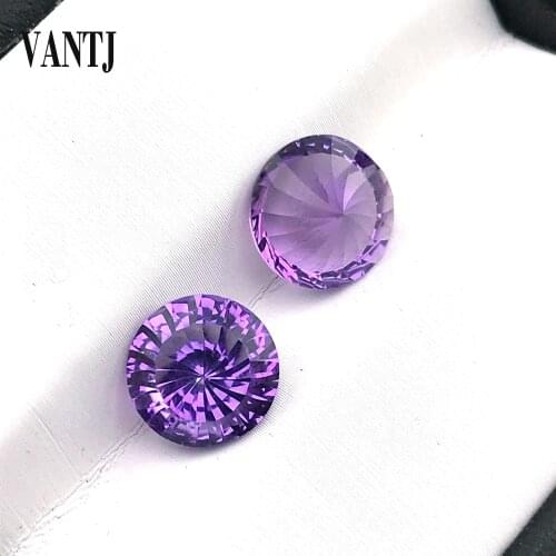 VANTJ Natural Amethyst Loose Gemstone Citrine Cushion Cut Checkboard for Diy Jewelry Mounting Women Party Gift Wholesale