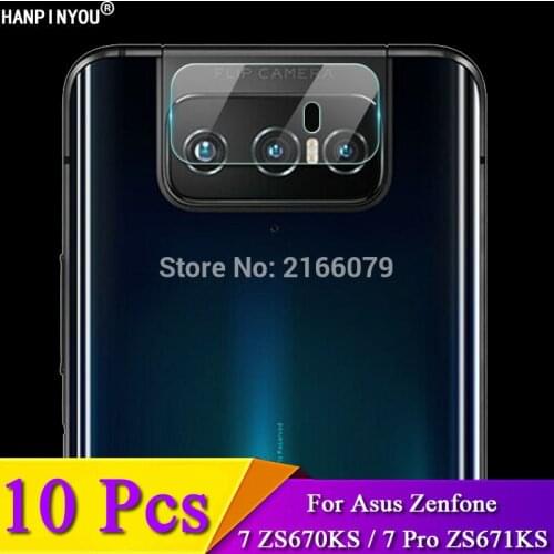 10Pcs For Asus Zenfone 7 ZS670KS/7 Pro ZS671KS Anti-Scratch Rear Camera Lens Protective Protector Cover Soft Tempered Glass Film