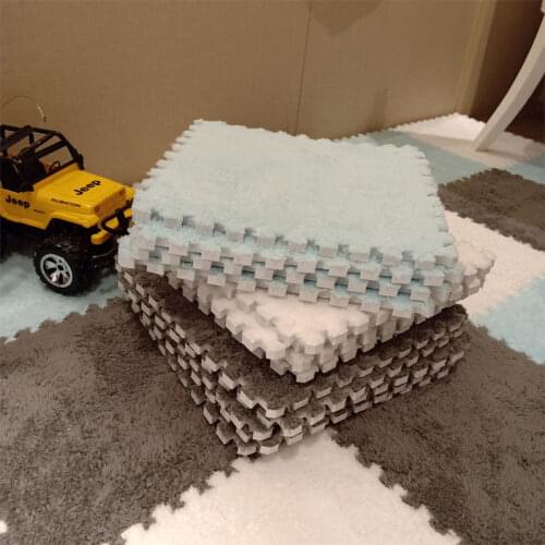 10pcs/lot Suede Carpet Balcony BedroomSplicing Floor Mat Bay Window Foam Pad Household Tatami Large Area Square Cushions F8174