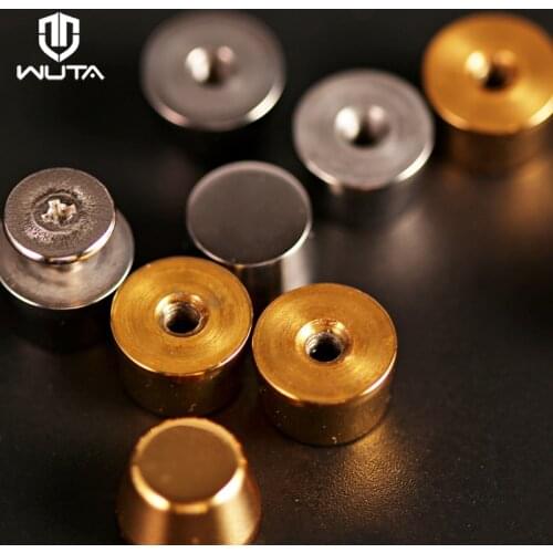 WUTA 8mm High Quality Stainless Steel Bucket Mushroom Cone Punk Spike Screw Back Stud/Rivet Foot Nail Round Bucket Nail For Bags
