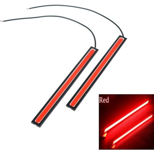 2Pcs Red Super Bright Cob Car Waterproof 12v Led Light Drl Fog Driving Lamp