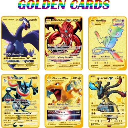 2021 NEW Arrival Pokemon Cards Metal Card V Card PIKACHU Charizard Golden Vmax Card Collection Gift Kids Game Cards