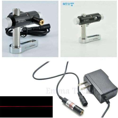 650nm 5mW Red laser Module Line Locator w/ 12mm two axis holder and 5V Adapter