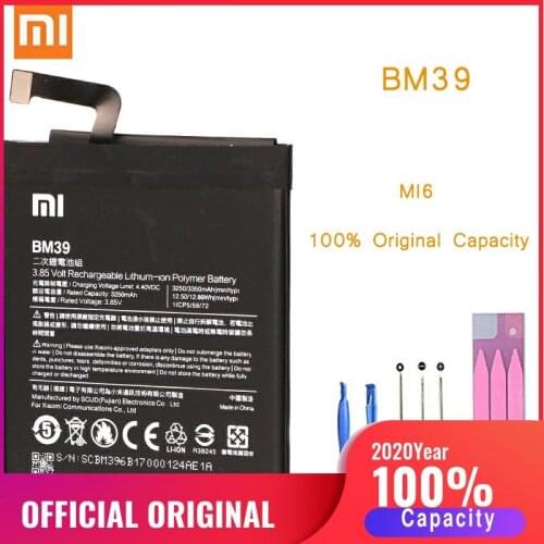 Original Phone Battery for Mi6 Battery Xiaomi Mi 6 BM39 Replacement Batteries Xiomi bateria for Xiaomi Mi6 M6
