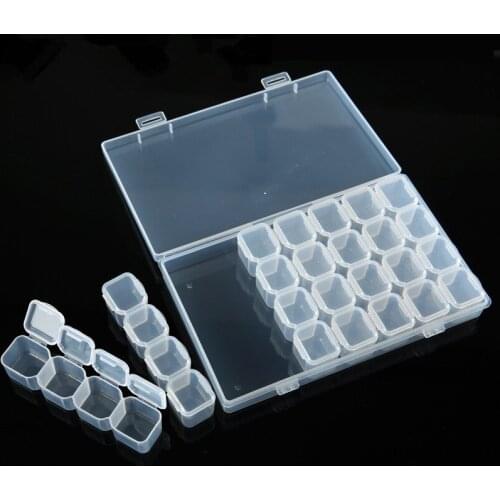 28 Lots Diamond Embroidery Box Diamond Painting Accessory Storage Boxes For Cross Stitch Tools Industrial Parts Box Paint Case