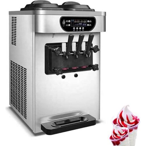 Stainless Steel Soft Ice Cream Machine Electric LCD Panel Ice Cream Makers Vending Machine