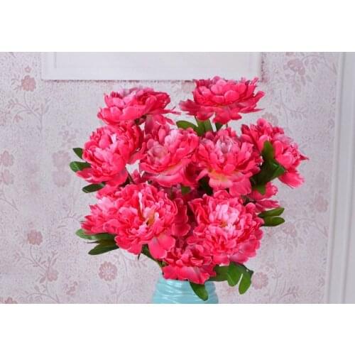 Silk flowers bouquet Artificial flowers large 70cm Peony flowers home decoration ornaments gift a1097