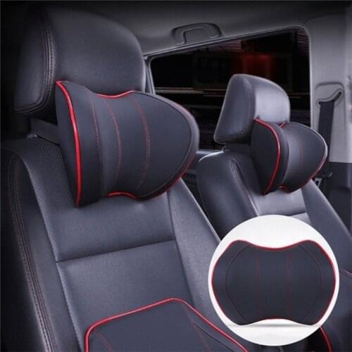Car Headrest Neck Pillow For Seat Chair In Auto Memory Foam Cotton Cushion Fabric Cover Soft Head Rest Travel Office Support