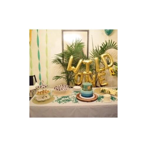 Chicinlife 16inch Foil letter balloons "Wild One" Birthday Party Decor Letter Balloons First Birthday Party Banner baby Shower
