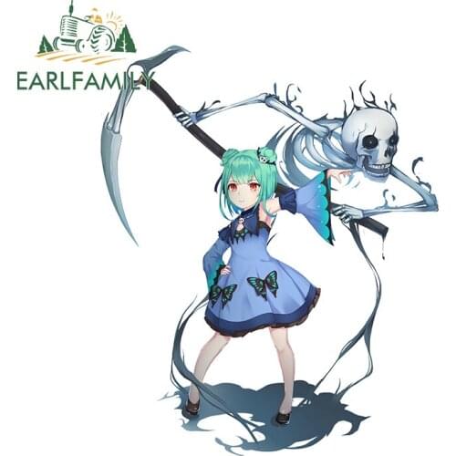 EARLFAMILY 13cm x 7.4cm for Uruha Rushia Vinyl Car Stickers Scratch-proof Window Trunk Snowboard Decoration Decal for Vehicle