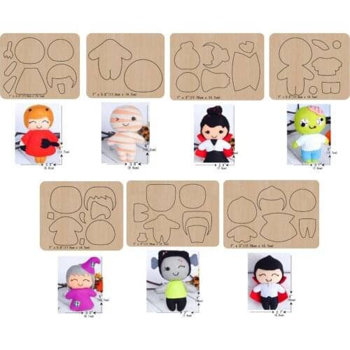 Diy Dolls mould Wood Cutting Dies 2021 Crafts Wooden Die Stencil For DIY Doll Pendant Template Fit Common Cut Machine