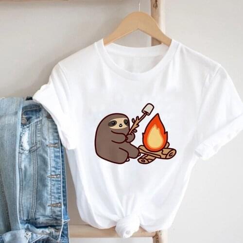 T-shirts Women Lady Cartoon Designed 90s Fashion Cute Summer Clothes Stylish Animal Print Tshirt Top Girl Tees T-Shirt