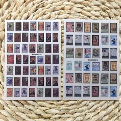 Japanese Style Fashion Hot Selling 3d DIY Nail Stickers Poster Light Traceless Nail Decals Paper Stickers for Nail Decorations