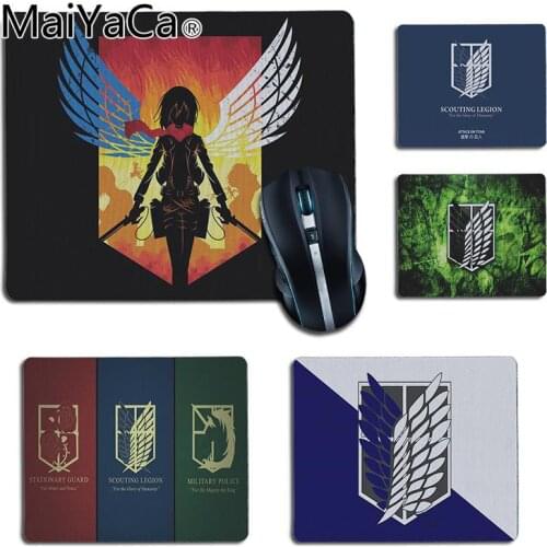 MaiYaCa Attack on Titan logo Customized laptop Gaming small mouse pad Anti-Slip Laptop PC Mice Pad Mat pad mouse gaming Mousepad