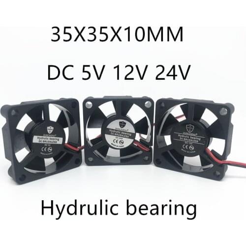 New 35MM Hydrulic bearing 3D Printer Fan 35x35x10MM 3.5cm fan Cooling fan DC 5V 12V 24V with 2pin