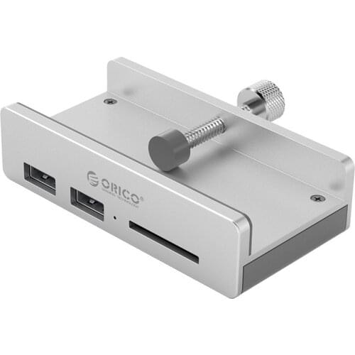 ORICO MH2AC-U3 Hub Aluminum Alloy Back Clip Buckle Type USB3.0+SD Card Slot Computer Screen Card Reader Hub