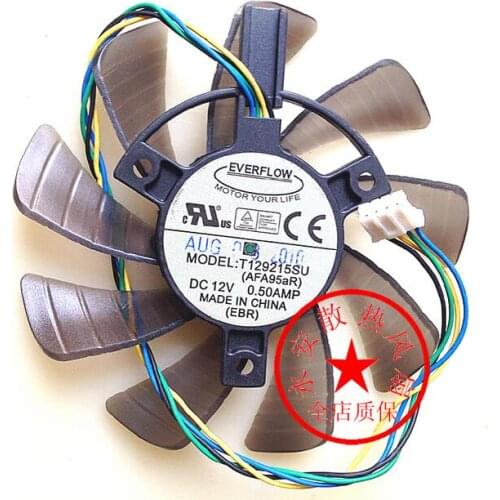 Original HD6790 HD6870 T129215SU 12V 0.50A GTX460 4 pin temperature control card fan