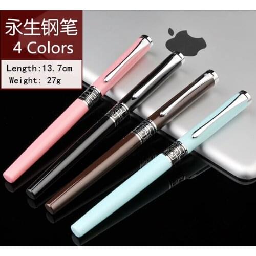 Wingsung brand metal Fountain Pen students Office stationery Luxury Extra Fine 0.38mm Nib calligraphy ink Pens gift MONTE