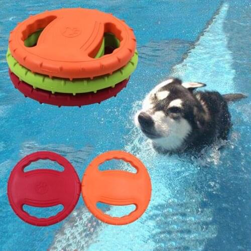 EVA Floating Dog Training Toy Discs Puppy Bite Resistant Ball With Rope Pet Training Ball Interactive Chew Toys For Pet Supplies