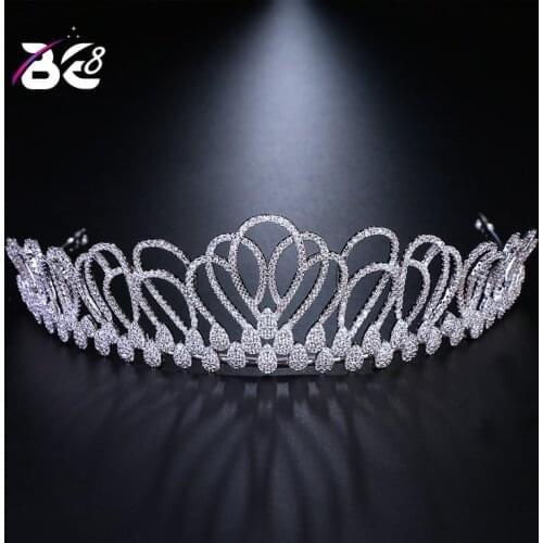 Be 8 New Water Drop Design Headband Noble Cubic Zircon Crown and Tiaras Bridal Hair Accessories for Wedding Gifts H122