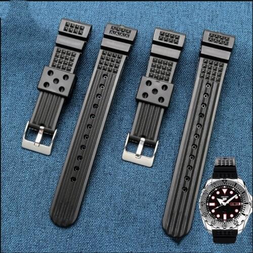 Waterproof Silicone Watch Band Male 22mm Rubber Watch Strap or No. 5 New Can Water Ghost Watch