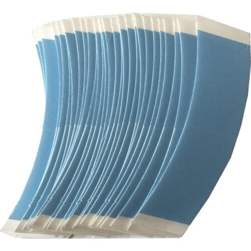 36 pieces 7.6 cm* 2.2 cm blue double side tape lace front wig tape arc double sided Tape for toupee wig adhesive