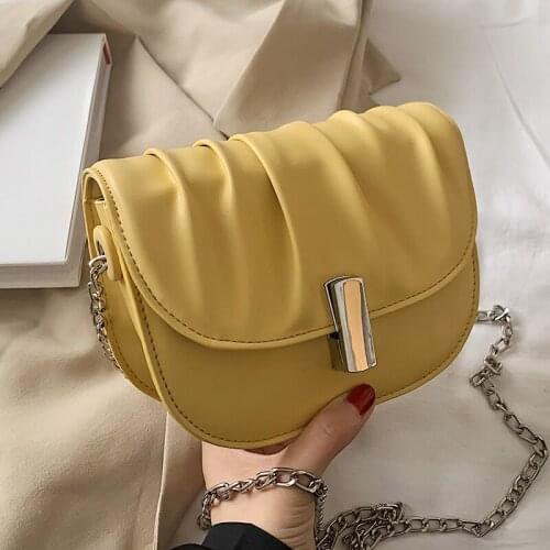 Women Small Pu Leather Chain Shoulder Bag High Quality Ladies Travel Crossbody Bags for Women Fashion Female Purse Messenger Bag