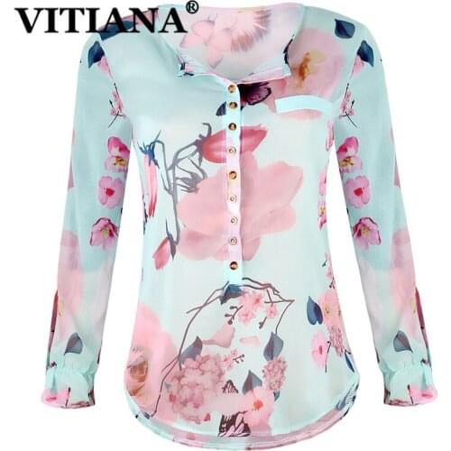 Блузки на пуговицах VITIANA China At AliExpress