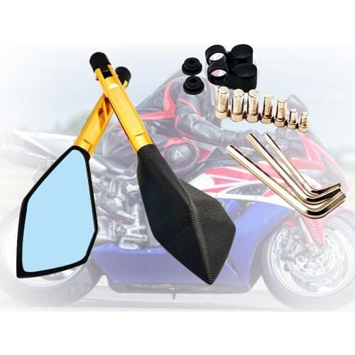 Hot Motorcycle Retrovisor Mirror Blue Glass Rearview Side Mirrors For Suzuki gsx 250 600 1400 GSXR1000 GSXR1100 GSXR400 VS800