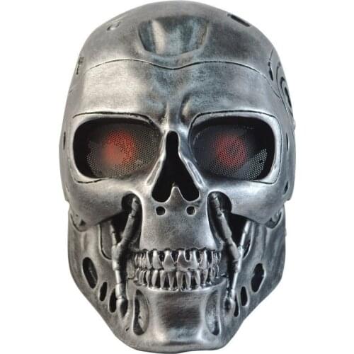 Gold Silver Terminator T800 Robot Horror Skull Mask Helmet Halloween CS Field Masks