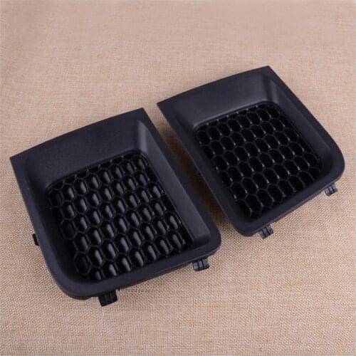 1Pair Black Car Front Lower Bottom Bumper Grille Grills Bezel Cover ABS 735618579 735618580 Fit for Jeep Renegade 2015 2016 2017