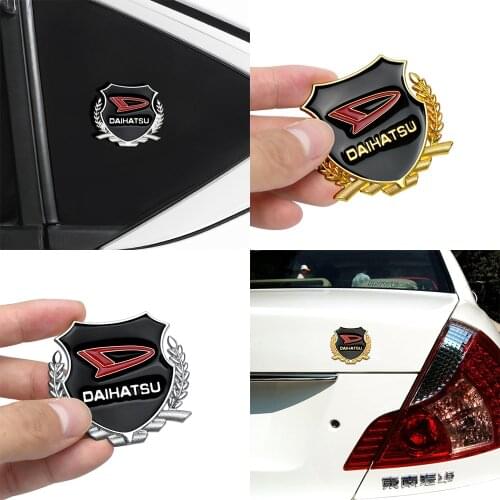 1x Car 3D Metal Emblem Design Body Window Decor Sticker Car Styling For Daihatsu Altis Terios Sirion Mira Materia Rocky Feroza