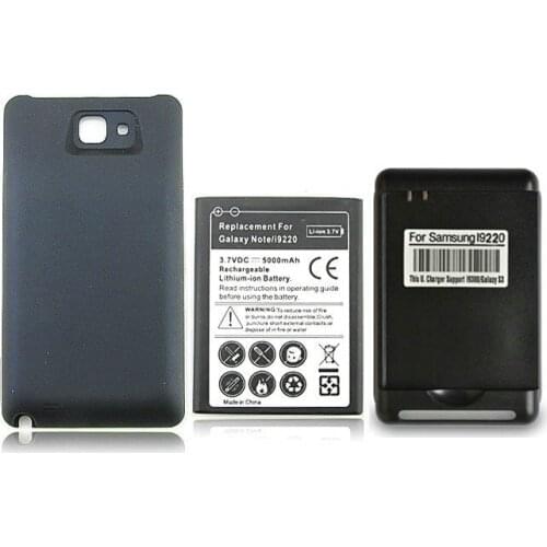 1x 5000mAh EB615268VU Extended Battery + Back Color Cover + USB Wall Charger For SamSung Galaxy Note I9220 GT-N7000 I717 T879