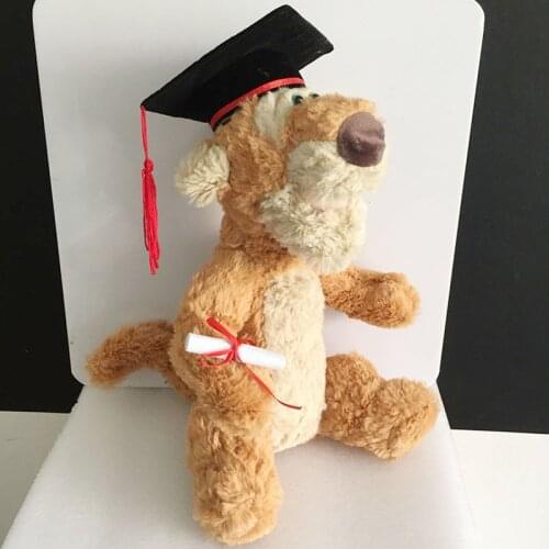 25cm Tiger Graduation Plush Toy Tiger Cute Soft Stuffed Animals Dolls For Girls Children Kids Gifts