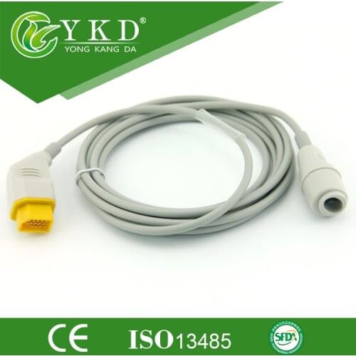 Free Shipping for Nihon Kohden 14Pin to Appott Transducer Adapter IBP Cable,square 14j>6p6c jack