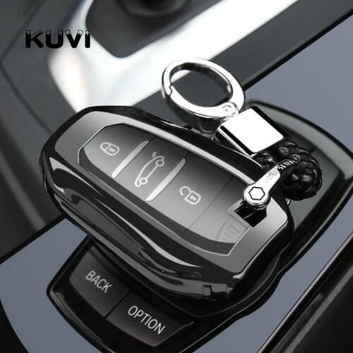 Pc+Tpu Car Key Case Cover Shell For 2019 Peugeot 2008/301/307/3008/308/407/408/4008/508 Auto Smart Protection Key fob Cover Case