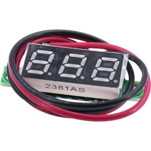 0.36 Inch 0.36" Digital Voltmeter Red Green Blue DC 0V-100V 3 Lines 3 digit Voltage Panel Meter Display led Color for arduino