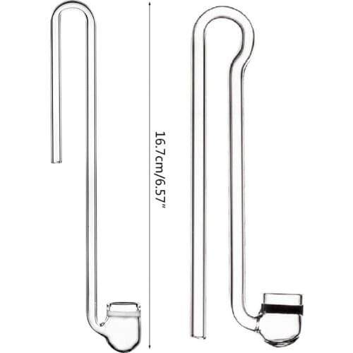 CO2 Diffuser Glass Atomizer U-Shape R-Shape for Aquarium Planted Tank High CO2 Dissolution Rate Simple Hang to Use