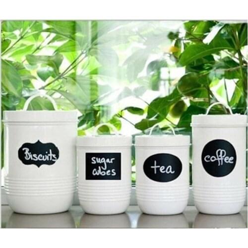 DIY 36Pcs/Set Blackboard Sticker Craft Kitchen Jar Organizer Labels Chalkboard Chalk Board Black
